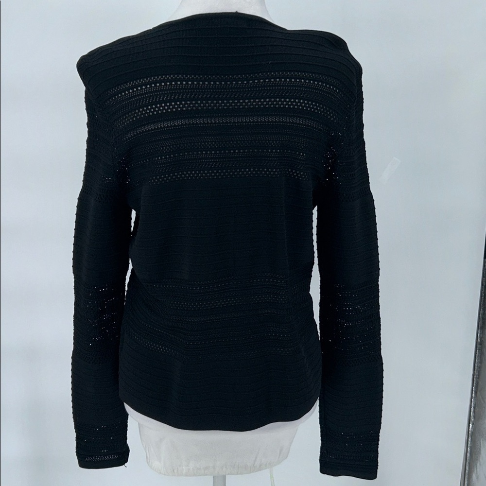 Ralph Lauren  Women  Cardigan Sweater Full Zip Size Large Black Long Sleeve - Picture 5 of 11
